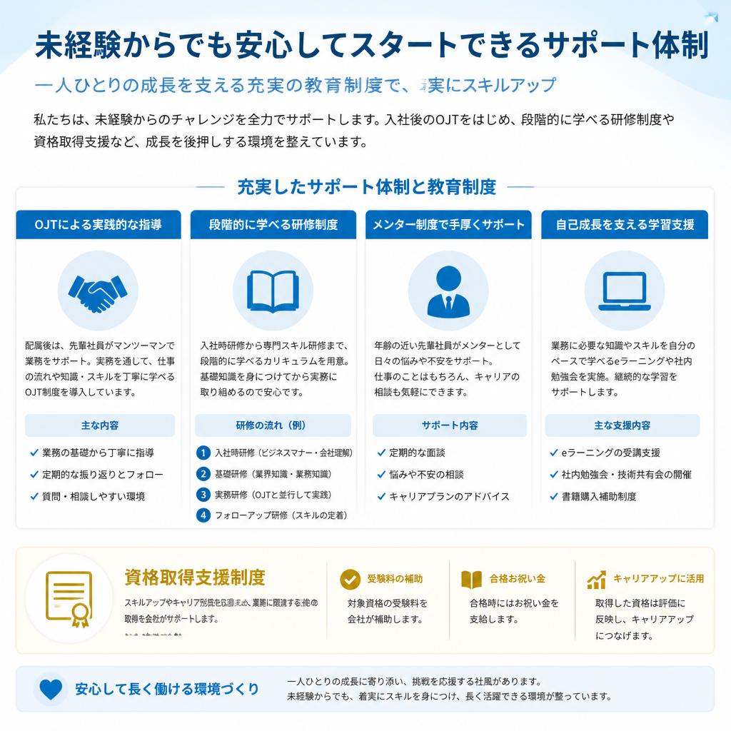 未経験者歓迎！学びやすさの理由